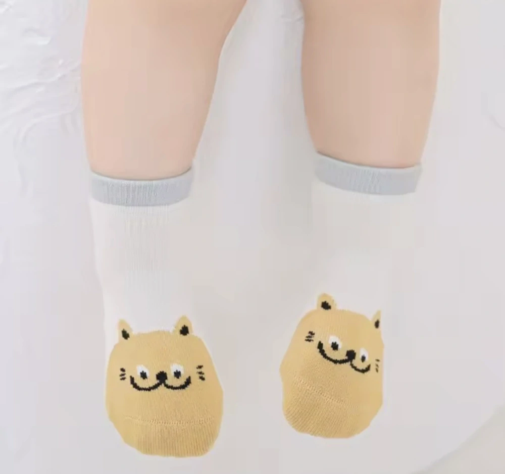 Bavlněné protiskluzové ponožky - MEDVÍDEK - (12-36 m) M