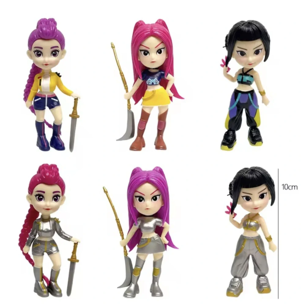 Sada sběratelských figurek - KPOP DEMON HUNTERS - KPop Lovkyně démonů - 6 ks