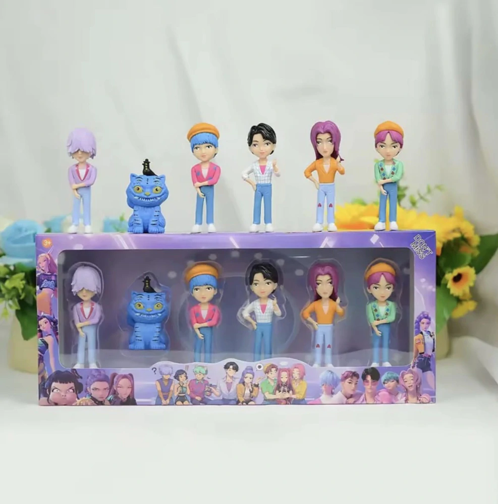 Sada sběratelských figurek - KPOP DEMON HUNTERS - KPop Lovkyně démonů - KAPELA SAJA BOYS - 6 ks