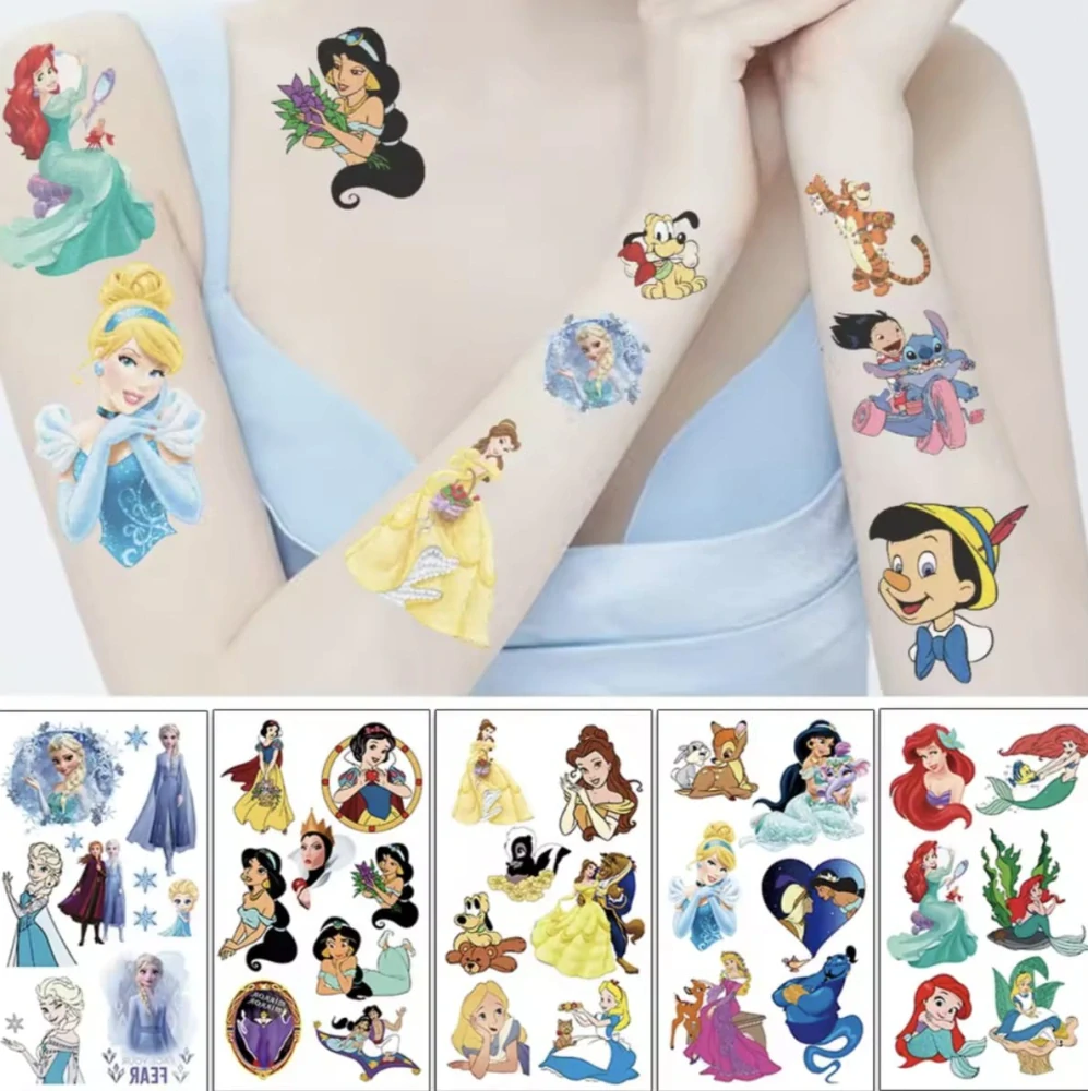Dětské dočasné tetování - DISNEY POHÁDKY - 10 ks