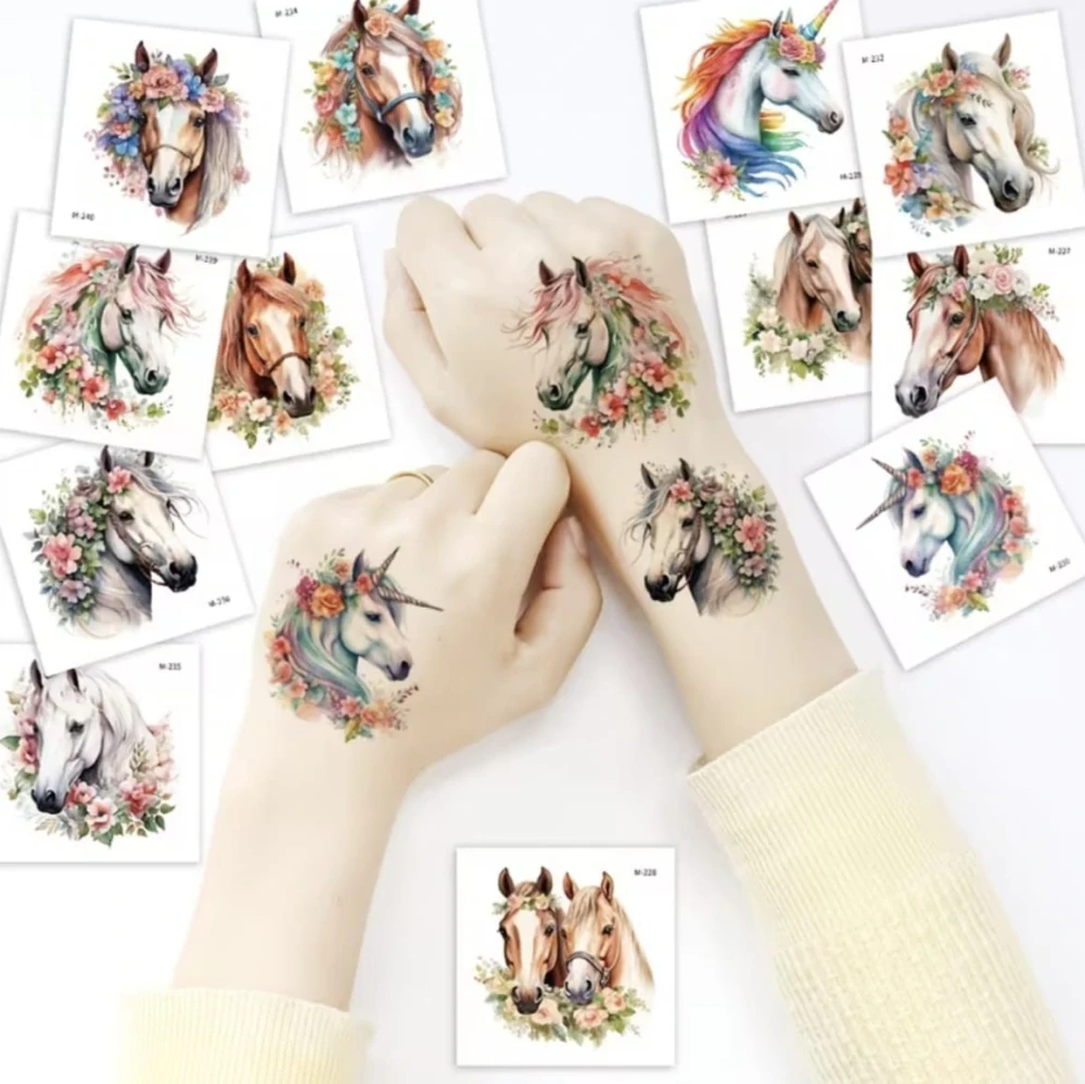 Dětské dočasné tetování - KONĚ - 20 ks