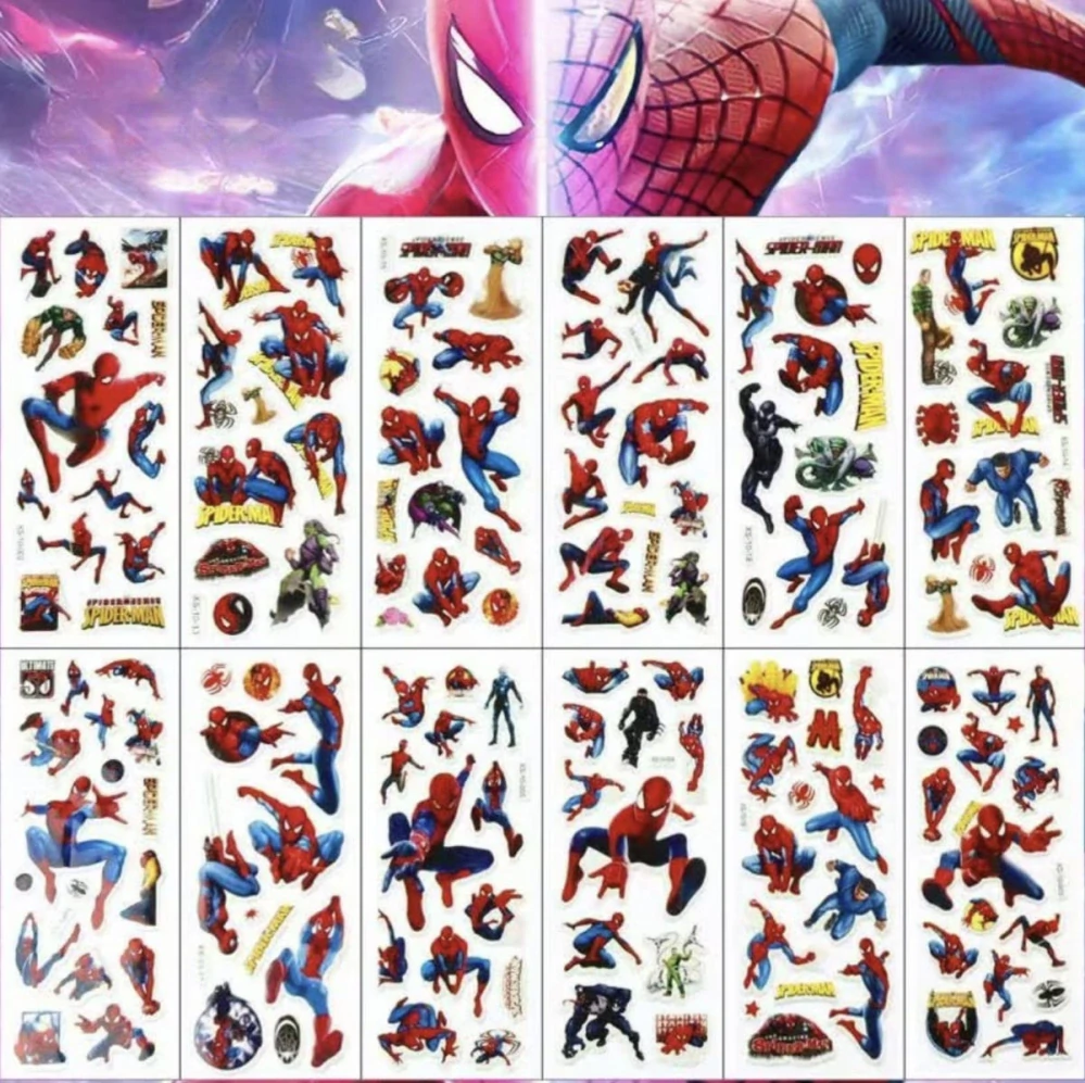 Bublinové 3D samolepky - SPIDERMAN (A) - 3 Ks