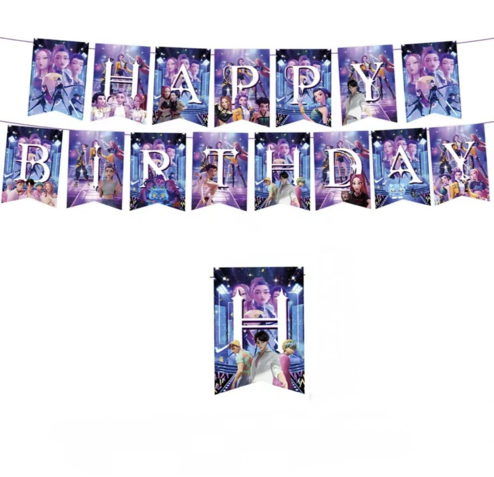 Závěsná dekorace na oslavu narozenin - HAPPY BIRTHDAY - KPOP (A)