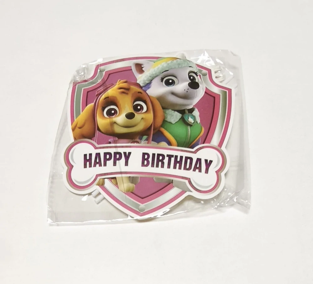 Set dekorací na dort a muffiny - TOPPER TLAPKOVÁ PATROLA - SKYE - 25 ks