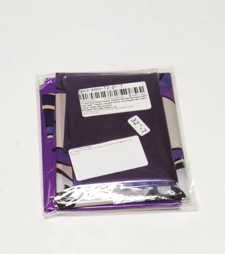 Narozeninový set fóliových balónků KPOP - RUMI - číslice "7" - 6 ks