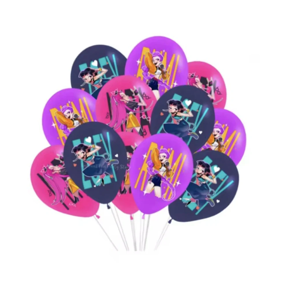 Velký set balónků k narozeninám - KPOP DEMON HUNTERS - KPop Lovkyně démonů - číslice "6" - 18 ks 