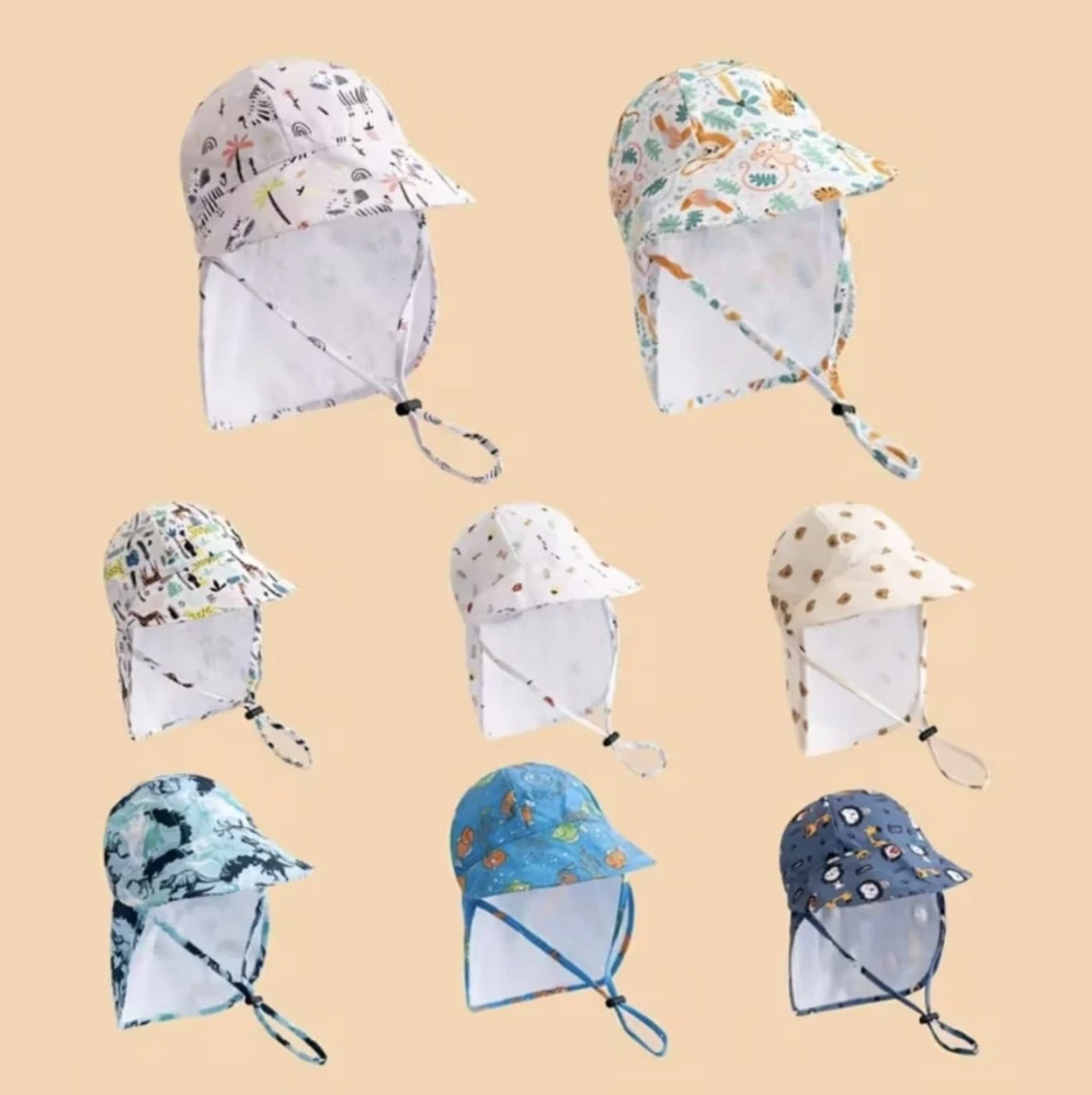 Dětský funkční klobouček s UV ochranou a krytím krku – SAFARI (1-3 let)