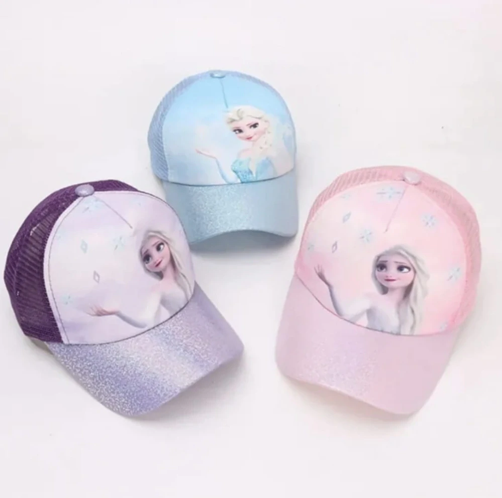 Dětská kšiltovka s Elsou – Třpytivé Ledové království - FIALOVÁ (3-7 let)