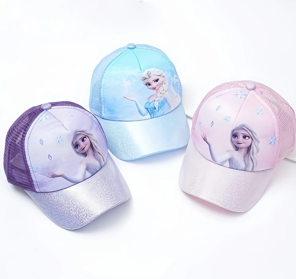 Dětská kšiltovka s Elsou – Třpytivé Ledové království - RŮŽOVÁ (3-7 let)