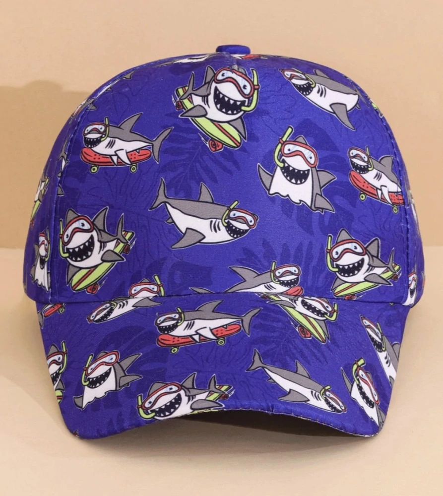 Dětská kšiltovka – ŽRALOCI - MODRÁ (2-6 let)