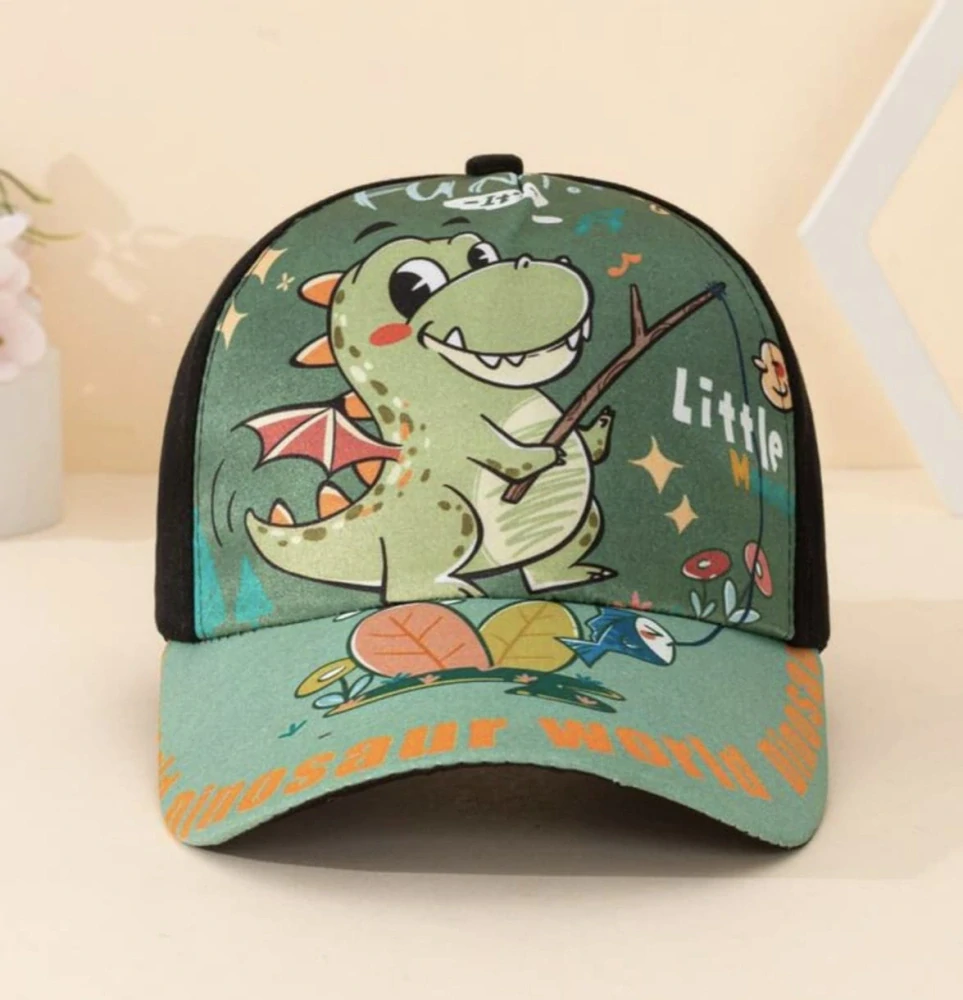 Dětská kšiltovka – Zelený Dino: Jurský svět - ZELENÁ (2-6 let)