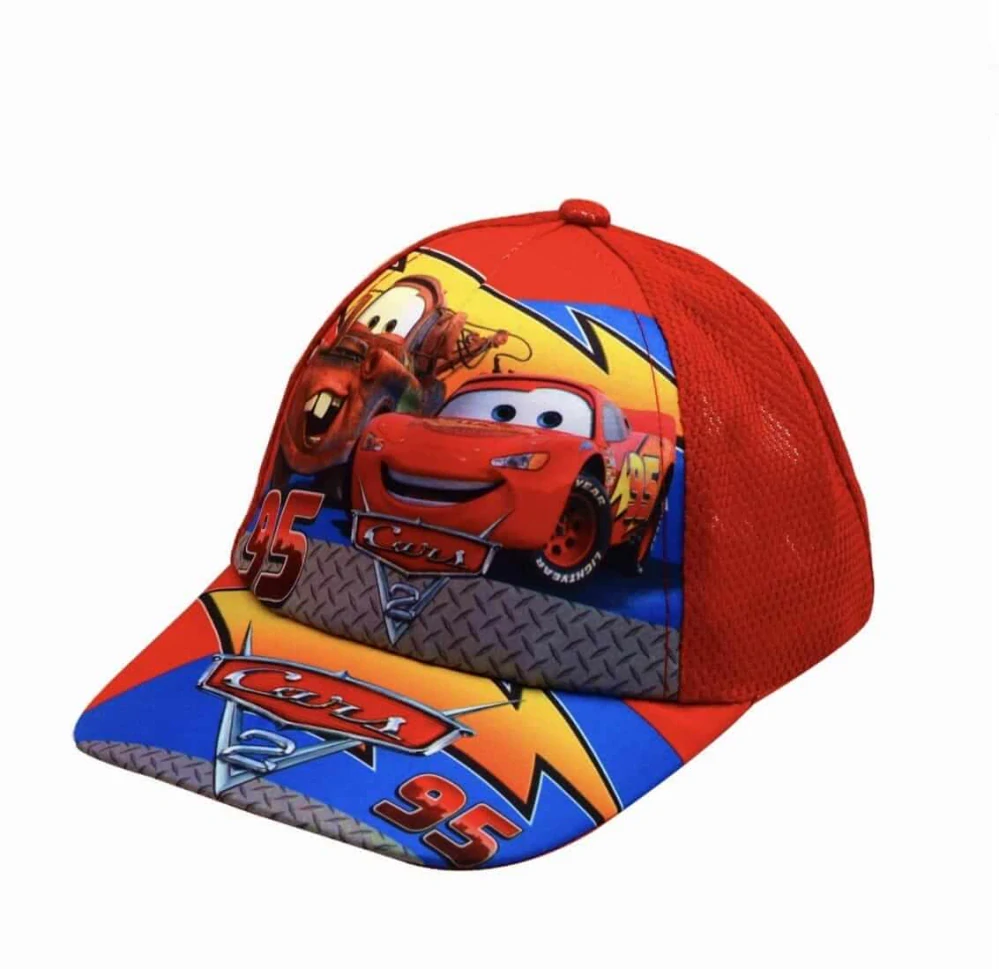 Dětská kšiltovka – Cars 2: World Grand Prix - ČERVENÁ SE SÍŤOVINOU (3-7 let)