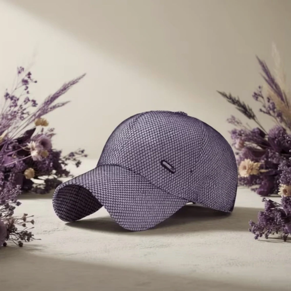 Stylová kšiltovka pro děti i dospělé s černou síťkou – SVĚTLE RŮŽOVÁ (od 7 let)