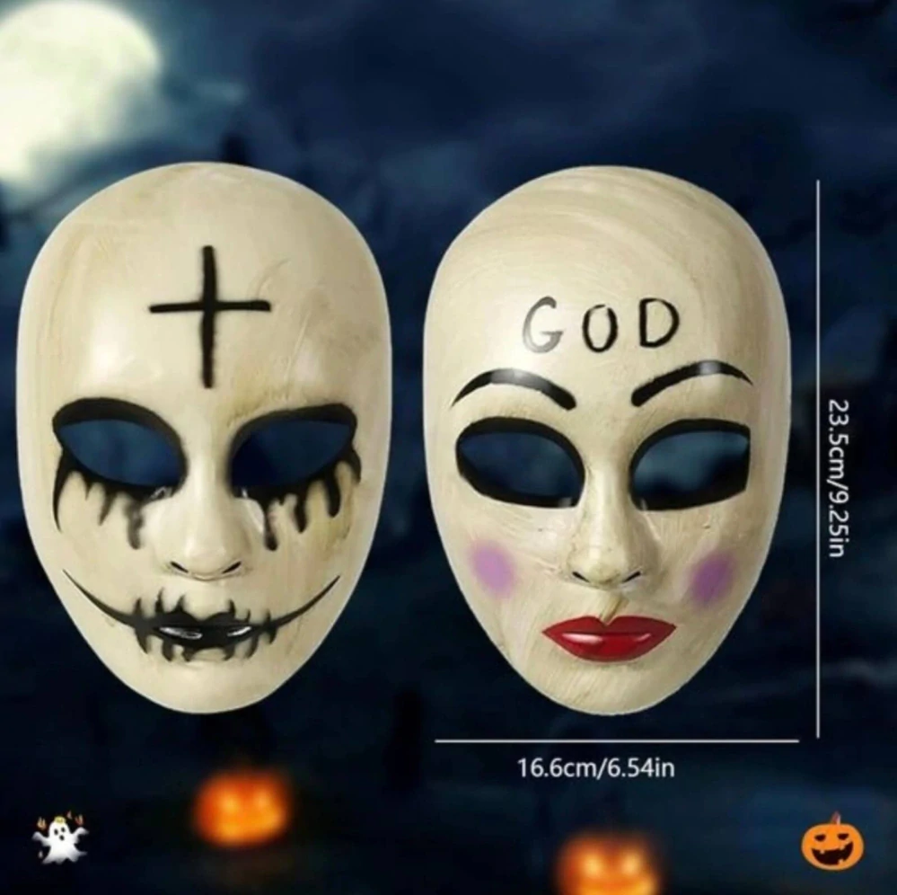 Hororová maska – Očista / The Purge – Rekvizitní maska s křížem