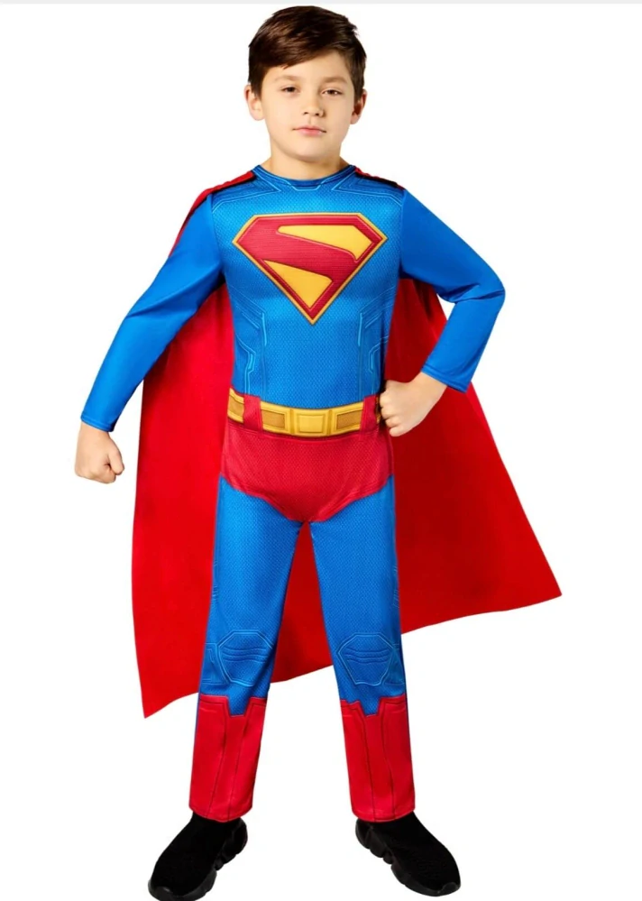 Dětský kostým Superman s pláštěm – Rubies, Velikost 110–116 cm (5–6 let)