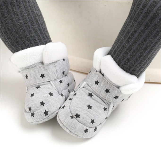 Zateplené kotníčkové capáčky - HVĚZDIČKY (6-12m)