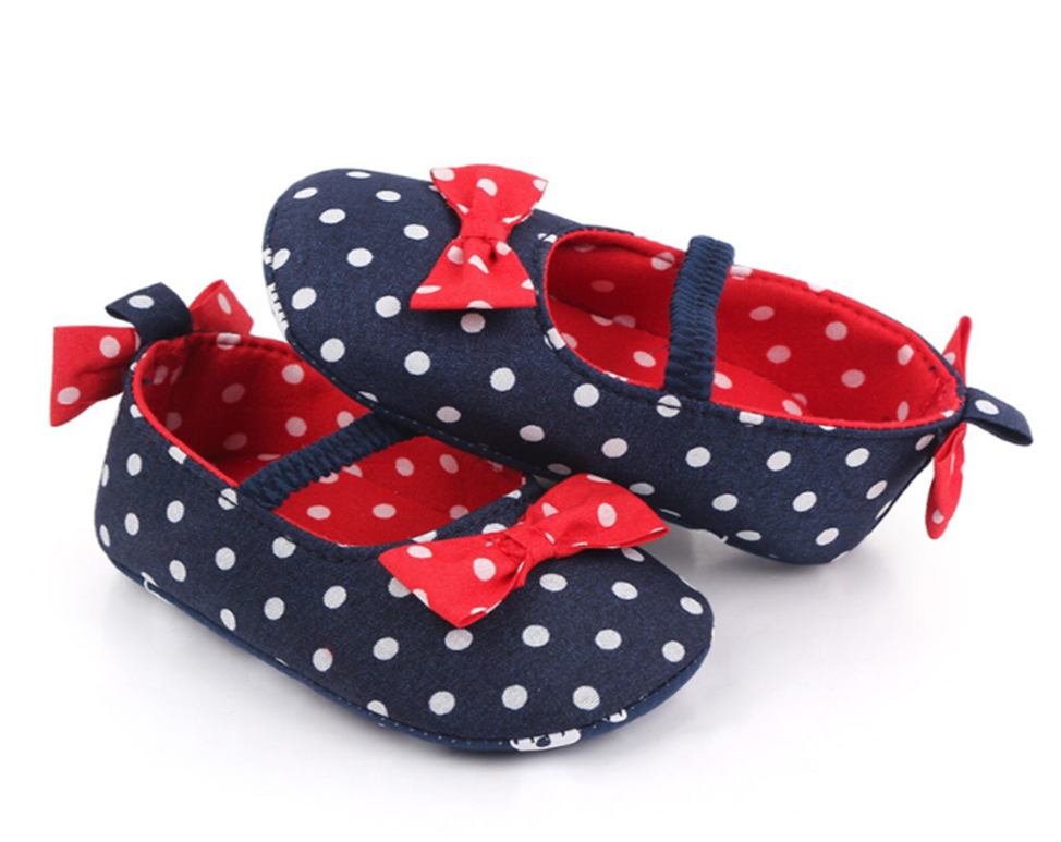 Balerínky - PUNTÍK - modré (6-12m)