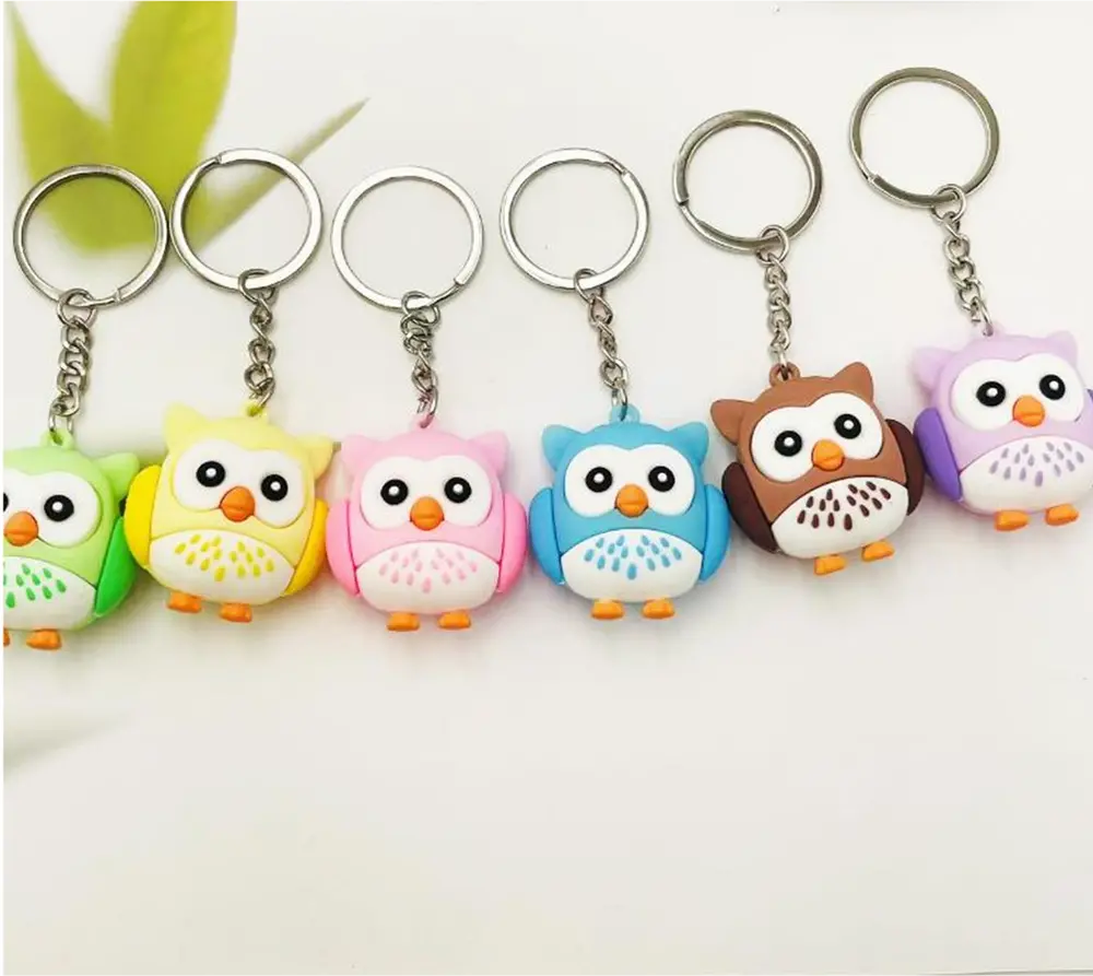 Přívěsek na klíče - SOVIČKA - RŮŽOVÁ