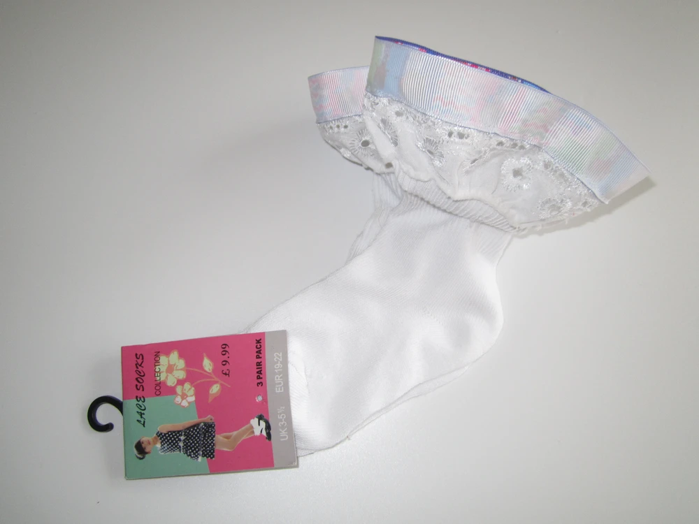 Krajkové ponožky - DOKTORKA PLYŠÁKOVÁ - 1KS