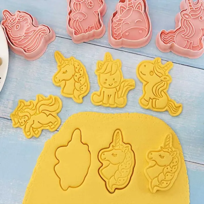 3D vykrajovátka na sušenky - JEDNOROŽCI 2 - 8 ks 