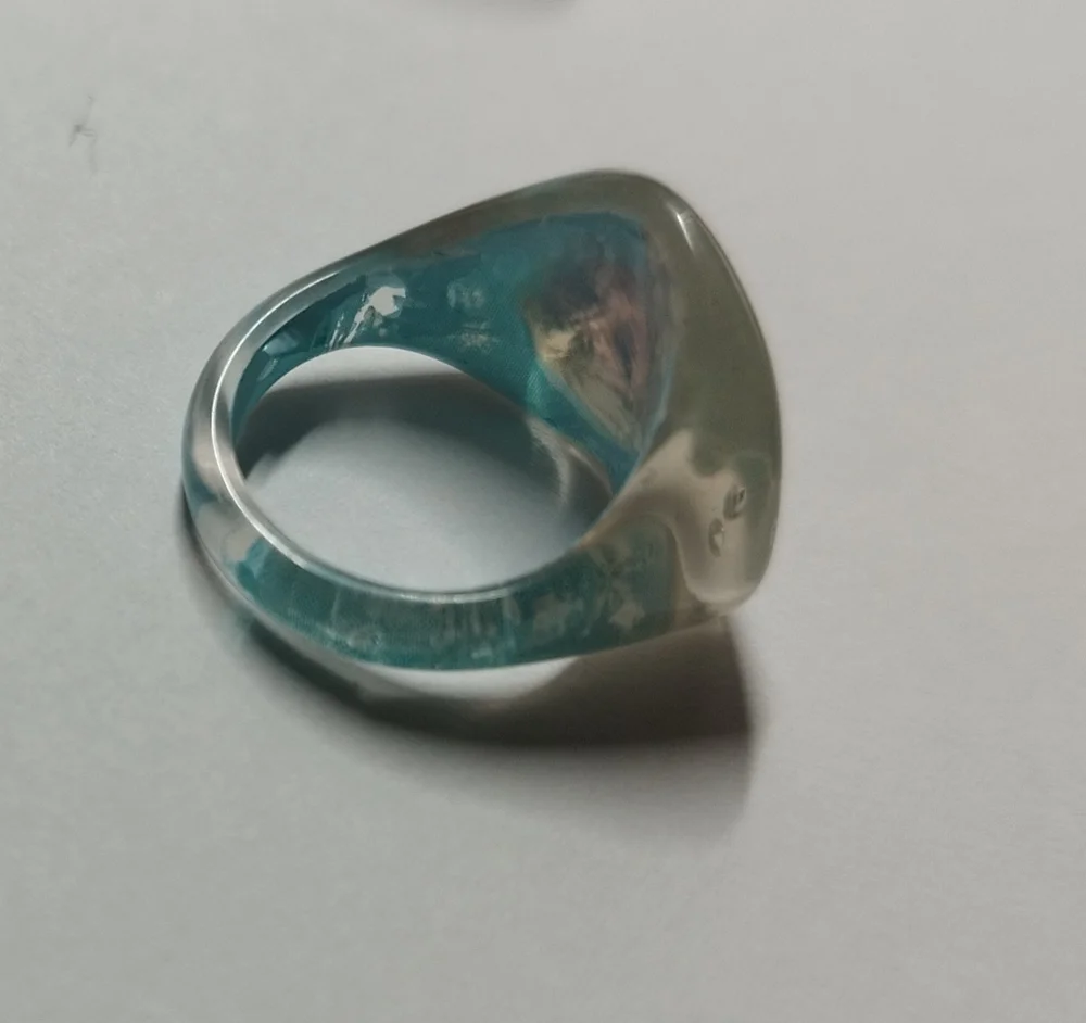 Prstýnek - LEDOVÉ KRÁLOVSTVÍ SRDÍČKO - Elsa modrý - S vadou 1