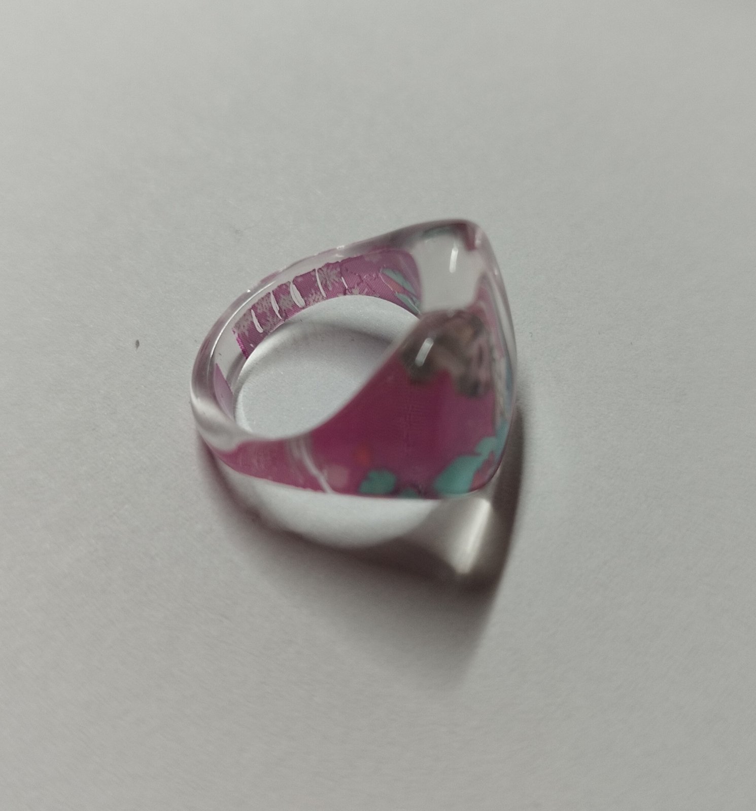 Prstýnek - LEDOVÉ KRÁLOVSTVÍ SRDÍČKO - Elsa fialový - S vadou 3