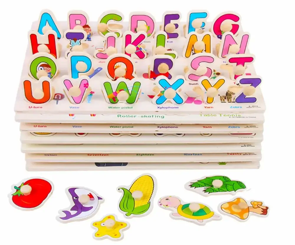 Dřevěná vkládačka - PÍSMENKA - (L)