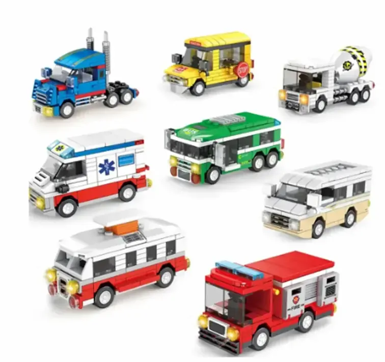 Malá stavebnice TAHAČ/KAMION - 100 ks