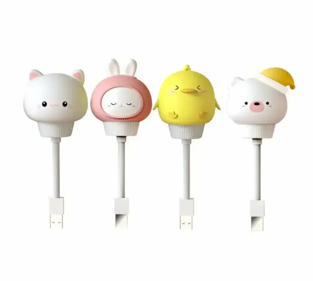 LED Noční světýlko USB - verze s ovladačem - KUŘÁTKO