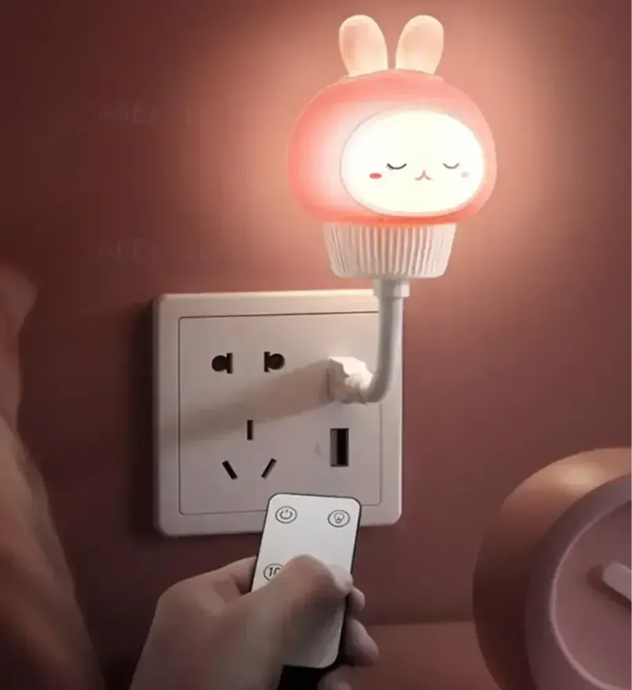 LED Noční světýlko USB - verze s ovladačem - KRÁLÍK 