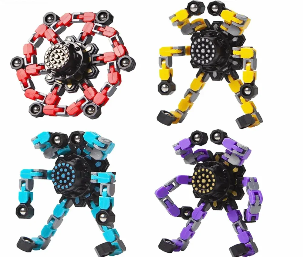 Fidget spinner - MECHANICKÝ TRANSFORMER - ŽLUTÝ
