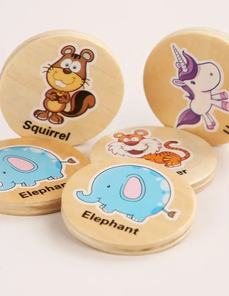 Dřevěné pexeso pro nejmenší - ZVÍŘÁTKA - 20 ks