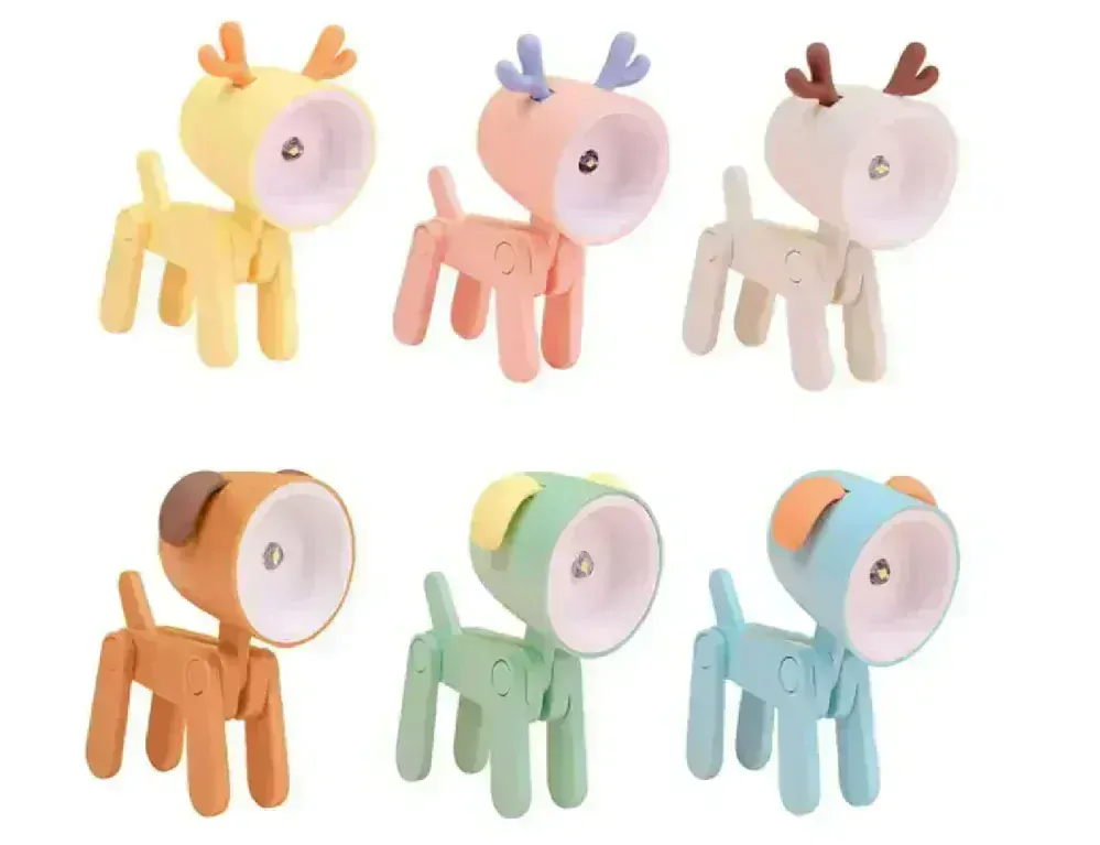 Mini noční lampička na baterky - SOBÍK - MODRÝ