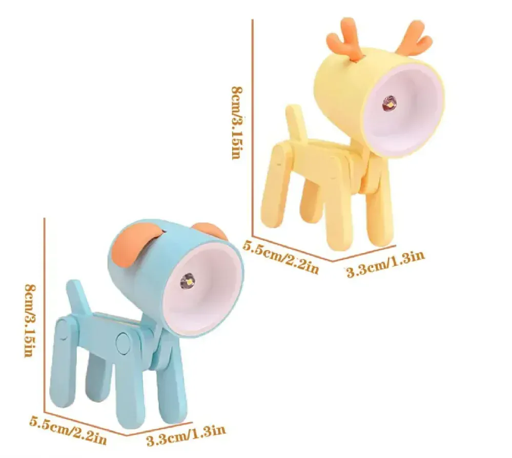 Mini noční lampička na baterky - PEJSEK - ZELENÝ