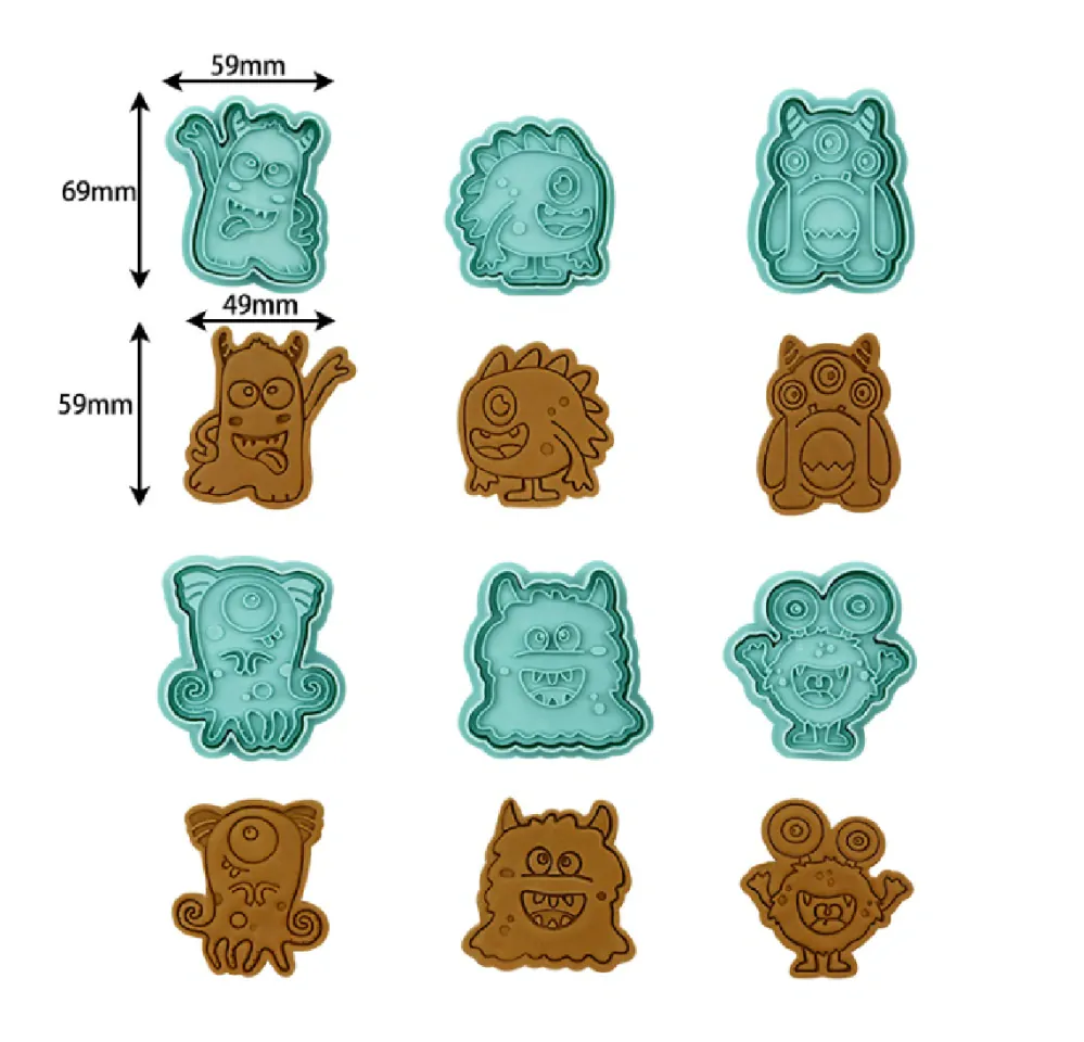 3D vykrajovátka na sušenky - PŘÍŠERKY - 6 ks 