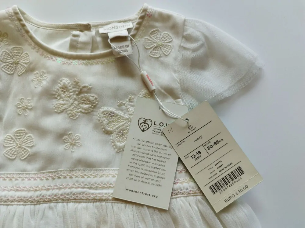 Šaty s krátkým rukávem - (12-18 m)