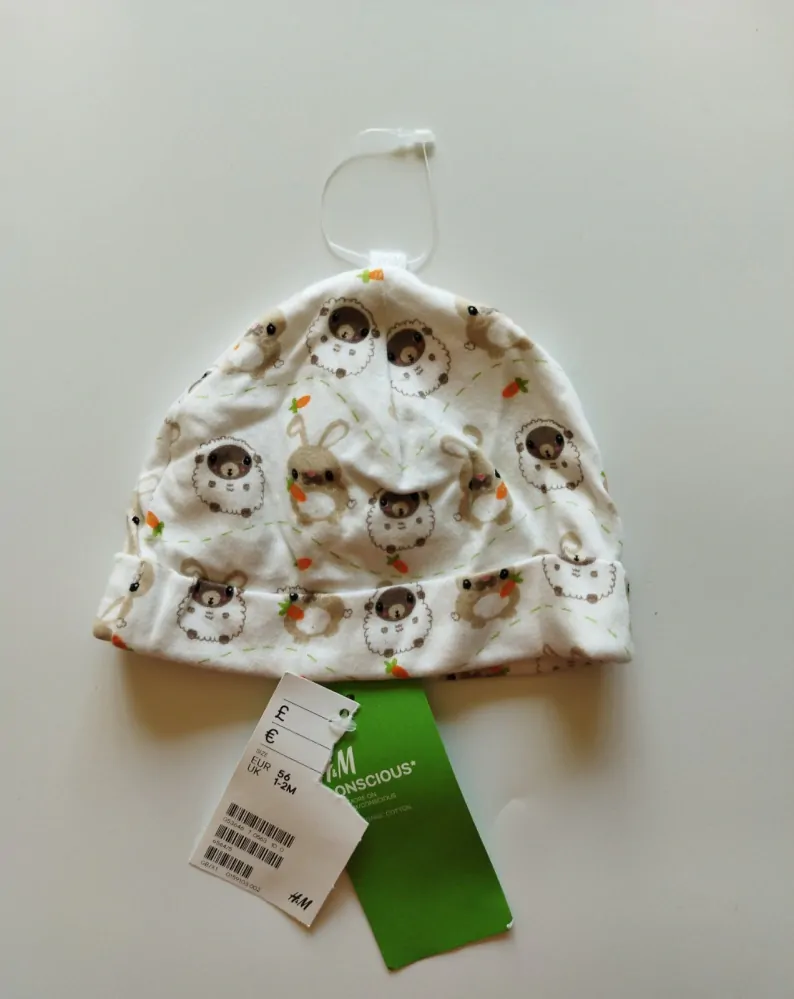 Bavlněná čepice pro miminko - (1-2 m)