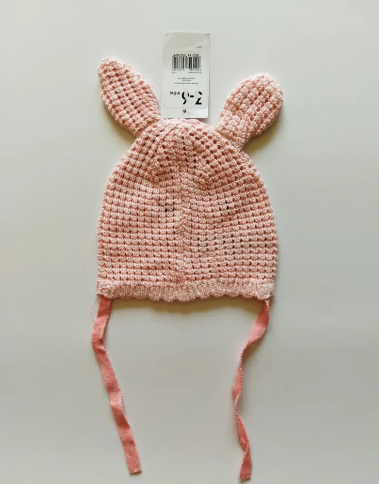 Bavlněná čepice pro miminko - (3-6 m)