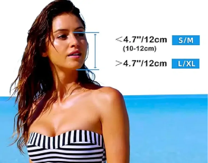 Potápěčská maska s dvojitou trubicí - ČERNÁ - (S/M)