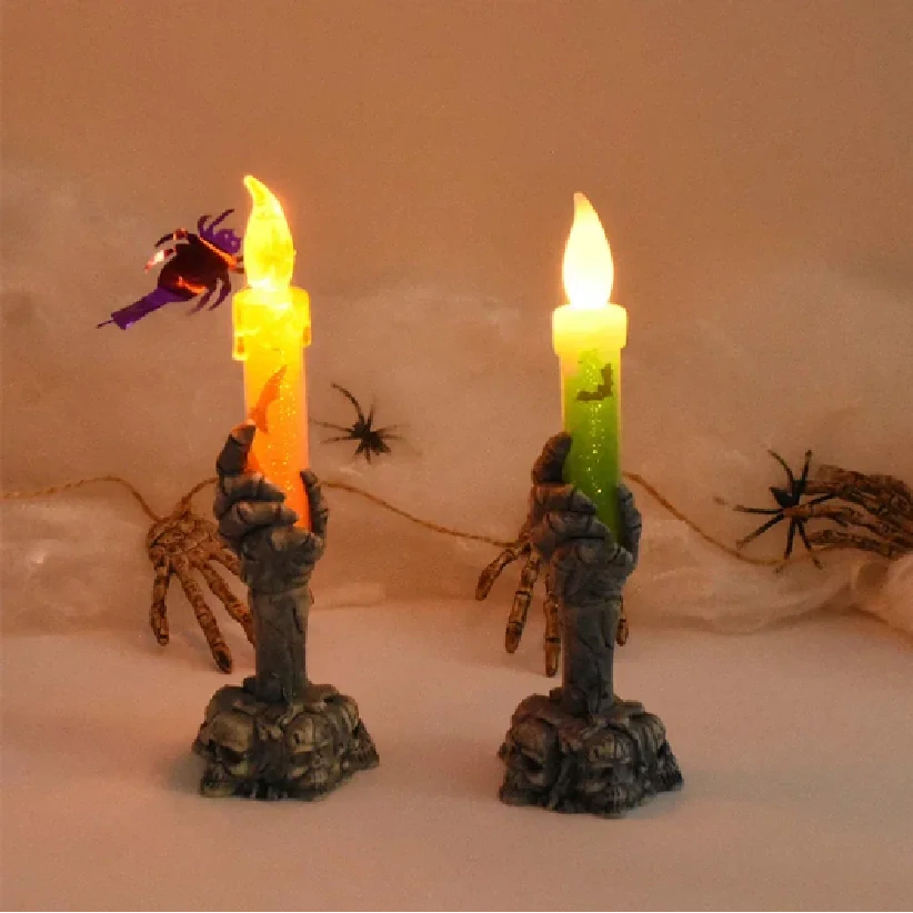 LED lampa na HALLOWEEN - RUKA - Oranžová