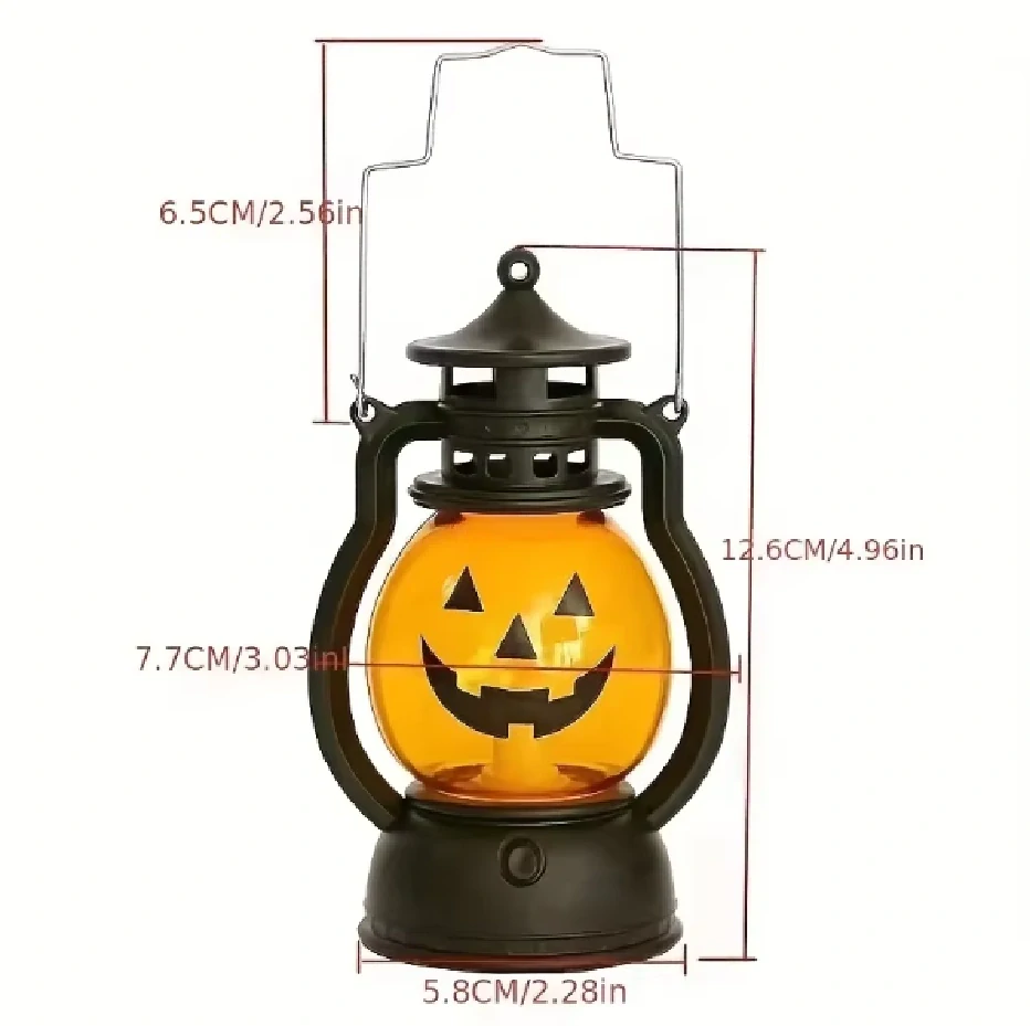 Mini LED lucerna na HALLOWEEN - DÝNĚ - Oranžová