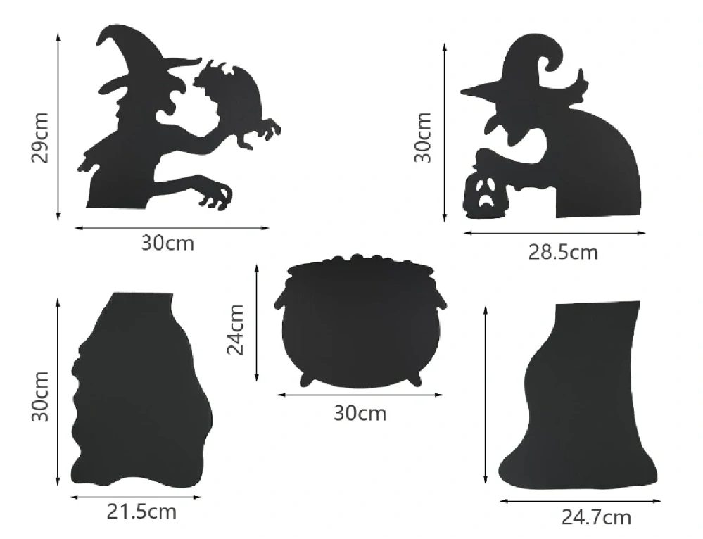 Záhradní dekorace - HALLOWEEN - Silueta čarodějnice
