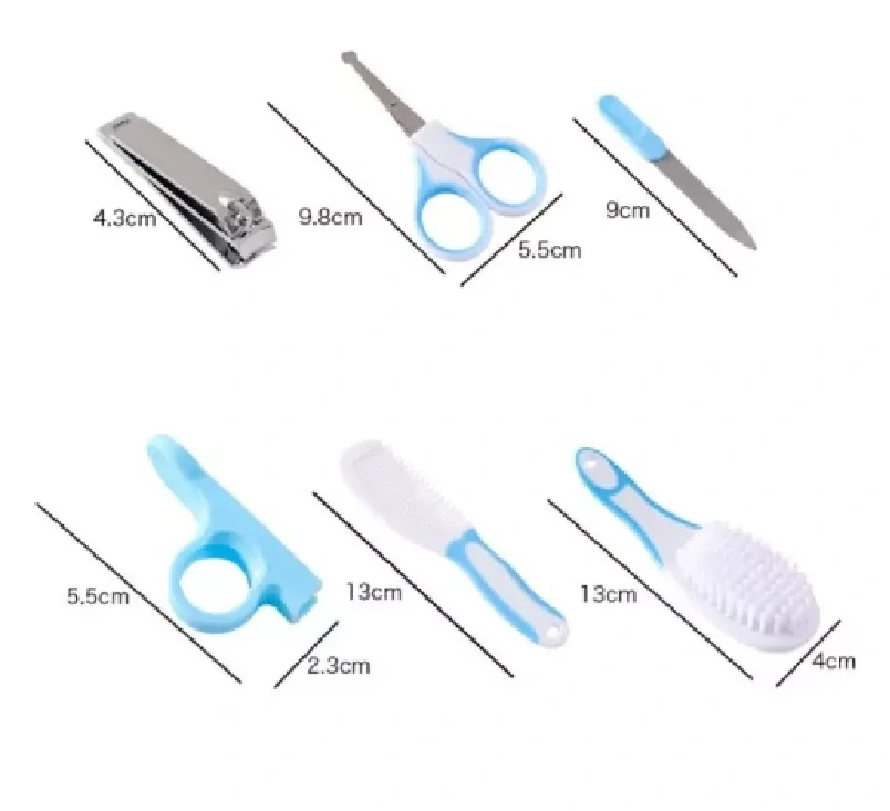 Sada kartáčů a manikúry pro miminko - MODRÁ