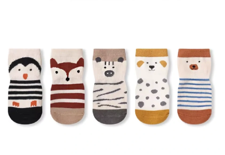 Teplé protiskluzové ponožky - MEDVĚD (3-5 let)  - 1 pár