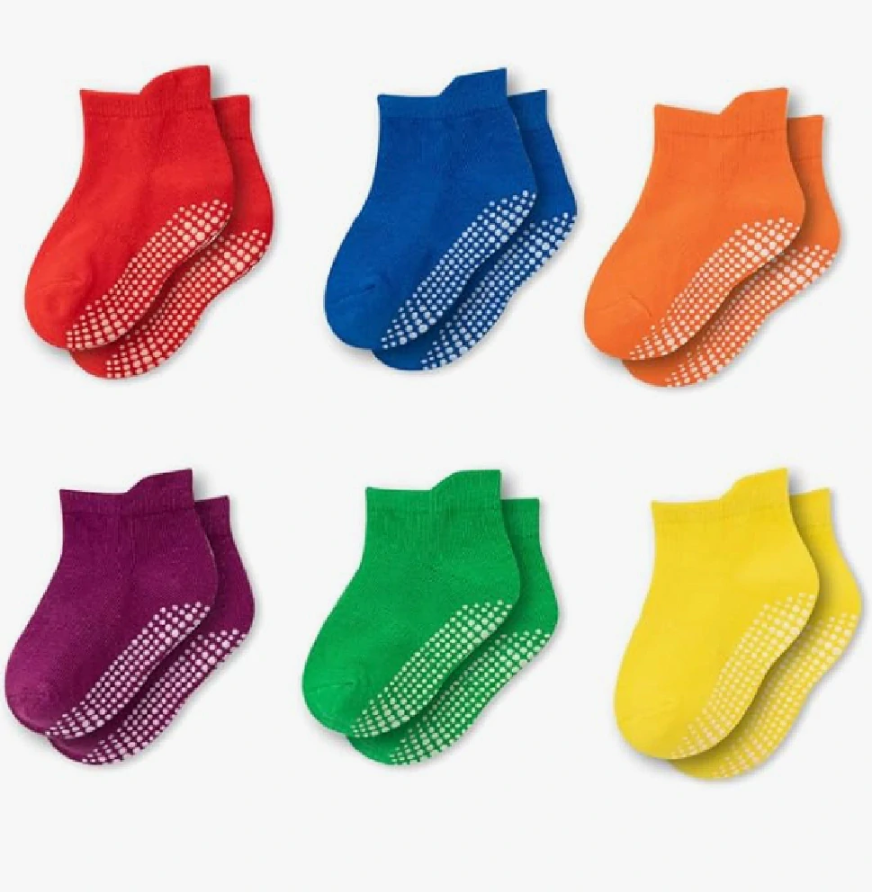 Protiskluzové ponožky - ČERVENÉ (8-10 let) 