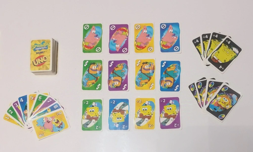 Hra Uno karty - SPONGE BOB V KALHOTÁCH
