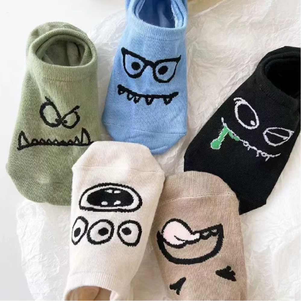 Nízké ponožky ťapky - MODRÉ - (5-8 let)