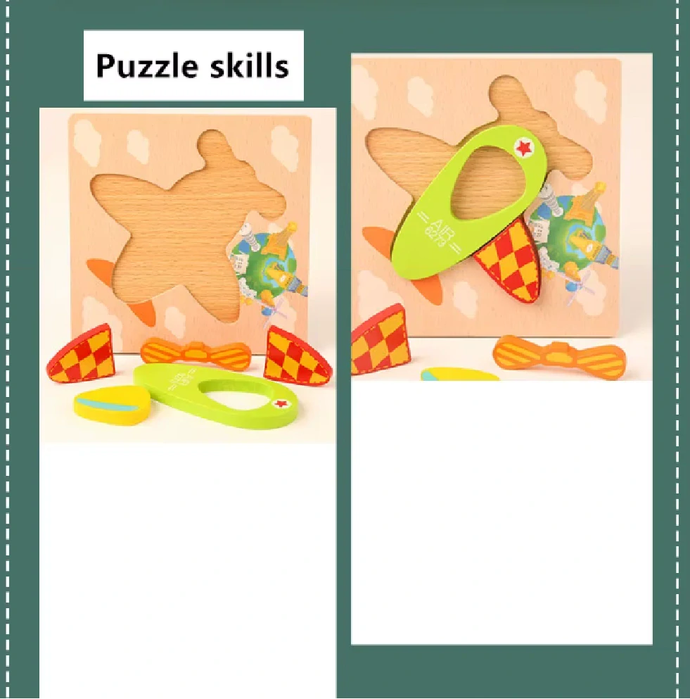 Dřevěné puzzle pro nejmenší (S) - LETADLO