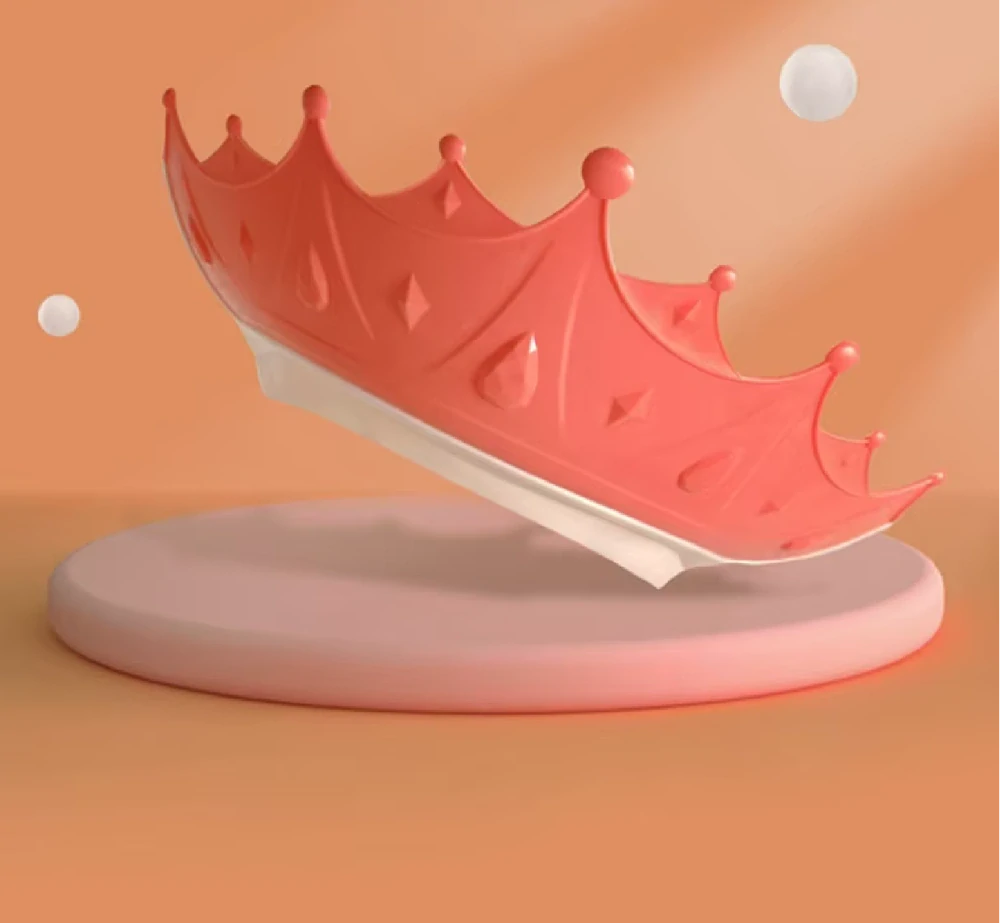 Dětská sprchovací čepice - KORUNA - ORANŽOVÁ