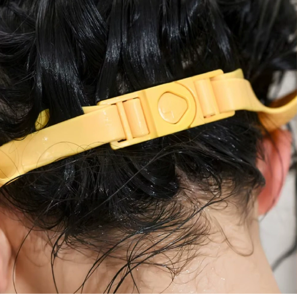 Dětská sprchovací čepice - KORUNA - ŽLUTÁ